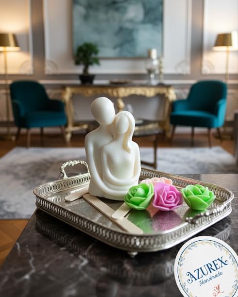 Romantic  Gift Aroma Candle home decor  (White, Pack of 1)